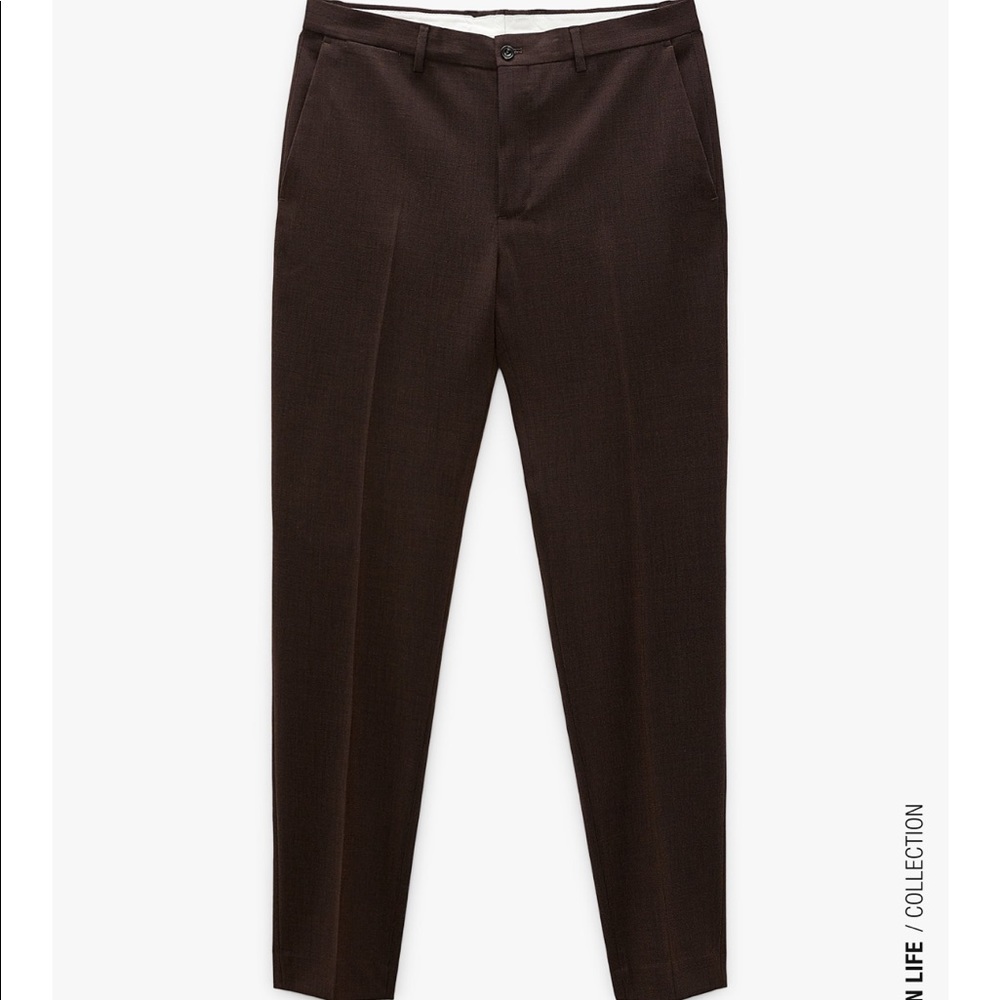 Zara Men’s Textured Suit Pants